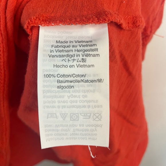 Madewell orange cotton top. Sleeveless V-neck. Comfy and casual. - Picture 2 of 4